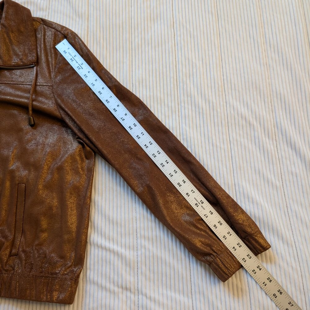 Ruby Rd. copper gold metallic shacket jacket ligh… - image 6